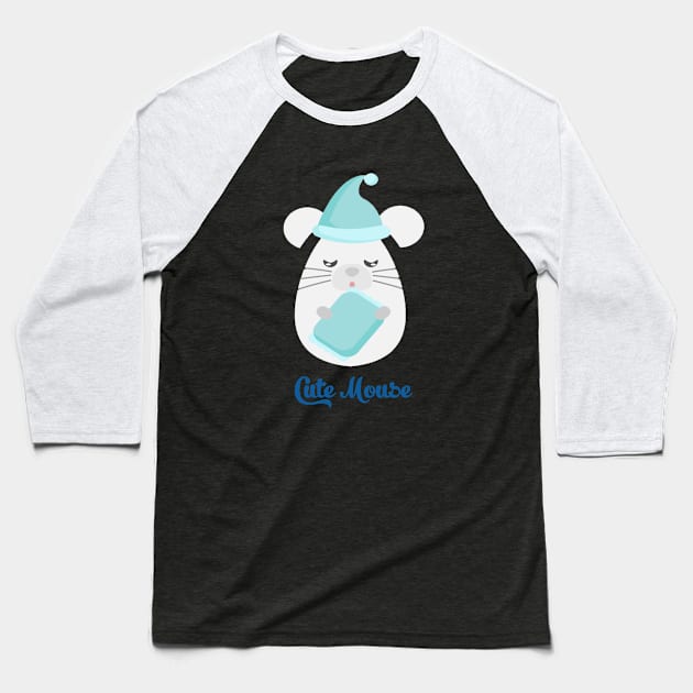 Cute mouse Baseball T-Shirt by This is store